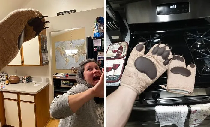 <span Style="Font:inherit;color:#d74b1f;"> Fred's Bear Hands Oven Mitts</Span>, Taking Your Baking Game To A Beastly Level