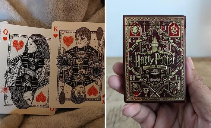 Muggles And Wizards Alike Will Love Playing With These <a Style="Display:inline;" Href="Https://Www.amazon.com/Theory11-Harry-Potter-Playing-Cards/Dp/B09prk2j1v?th=1&linkcode=ll1&tag=bprhinoceros-20&linkid=d22d6564aaec8039f6a829ac0928424a&language=en_us&ref_=as_li_ss_tl" Target="_blank"><span Style="Font: Inherit; Color: #d74b1f;"> Harry Potter Playing Cards</Span> - They're The Perfect Way To Bring A Little Bit Of Hogwarts Into Your Home