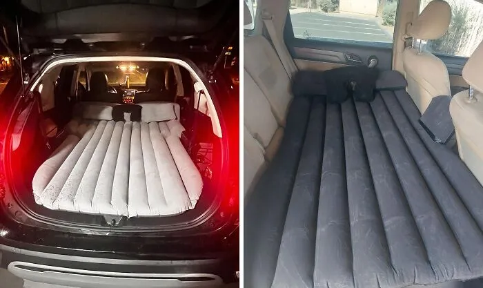 "Maybe not a hack exactly, but converting my daily driver vehicle into a mini camper by removing the rear seats and building a sleep platform. The wife and doggo feel much safer sleeping now than before in our little tent. I don't get woken up 3x a night with "What was that?", "Is that coyotes?" or the dog pacing." -<span Style="Font:inherit;color:#808080"> deeteeslc</span>