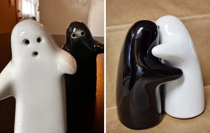These Adorable <a Style="Display:inline;" Href="Https://Www.amazon.com/Shakers-Decorative-Novelty-Hugging-Vintage/Dp/B07ft46qd2?ie=utf8&linkcode=ll1&tag=bpcorgi-20&linkid=50d3942022a4df7e2b9b6bc18632ce4e&language=en_us&ref_=as_li_ss_tl" Target="_blank"><span Style="Font: Inherit; Color: #d74b1f;"> Hugging Ghosts Salt And Pepper Shakers</Span> Will Make Seasoning Your Food A Boo-Tiful Experience