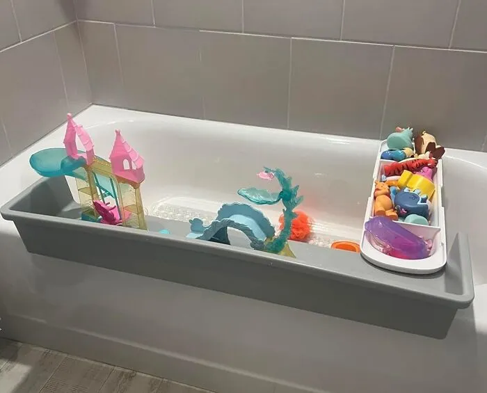 Turn Bath Time Into Fun Time With<a Style="Display:inline;" Href=" Https://Www.amazon.com/Tub-Topper%c2%ae-Bathtub-Splash-Guard/Dp/B0cpcbmp6v?ie=utf8&th=1&linkcode=ll1&tag=bpbee-20&linkid=9e80da699931b7ab21050e784fbcf666&language=en_us&ref_=as_li_ss_tl " Target="_blank"> <span Style="Font: Inherit; Color: #d74b1f;"> Bathtub Splash Guard Play Shelf</Span>: Keeps The Water In And Toys Within Reach For Endless Play