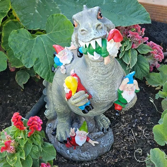 Your Plants Will Be Dino-Mite Happy With This Adorable <a Style="Display:inline;" Href="Https://Www.amazon.com/Gp/Product/B08rw36h21?th=1&linkcode=ll1&tag=bpoctopus-20&linkid=ec2b0bb05e0f371e822e7fa44452677e&language=en_us&ref_=as_li_ss_tl" Target="_blank"><span Style="Font: Inherit; Color: #d74b1f;"> Dinosaur Gnome Statue</Span> Watching Over Them!