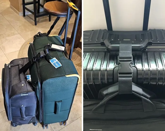 Juggling Multiple Suitcases At The Airport? This <a Style="Display:inline;" Href="Https://Www.amazon.com/Dp/B07v4bfsx2?asc_item-ID=amzn1.ideas.12tvm3ibbd59m&linkcode=ll1&tag=bptiger-20&linkid=553595ca2cdc74dfcbf68338a0e03d91&language=en_us&ref_=as_li_ss_tl" Target="_blank"><span Style="Font: Inherit; Color: #d74b1f;"> Luggage Set Strap</Span> Lets You Become A One-Person Luggage Train, No Superhuman Strength Required