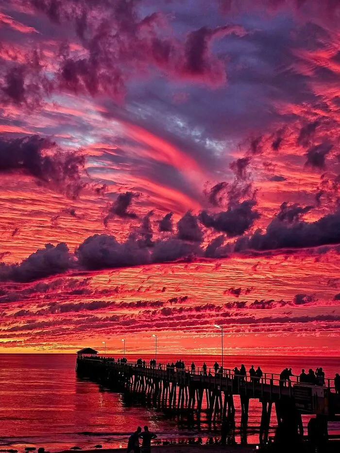 Puesta de sol en Henley Beach, Australia Meridional 24/8/24
