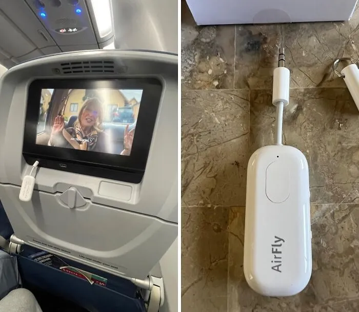 Make Airplane Entertainment Actually Entertaining With This <a Style="Display:inline;" Href="Https://Www.amazon.com/Dp/B0bqzbmxd4?asc_item-ID=amzn1.ideas.12tvm3ibbd59m&th=1&linkcode=ll1&tag=bphippopotamus-20&linkid=6647b0c9c166c0b1373bedbfe8238bbb&language=en_us&ref_=as_li_ss_tl" Target="_blank"> <span Style="Font: Inherit; Color: #d74b1f;"> Bluetooth Audio Transmitter</Span> — Finally, You Can Use Your Own Headphones To Watch Those Terrible In-Flight Movies!