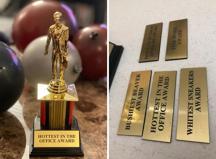 Boost Office Morale (Or Passive-Aggressively Call Out Your Coworkers) With This <a Style="Display:inline;" Href="Https://Www.amazon.com/Toynk-Just-Funky-Ceremony-Interchangeable/Dp/B08bx9vr2b?crid=1t2owl439pkhd&dib=eyj2ijoimsj9.0vgpbrji7ktxlb5-1x24xndxivik7mzzdoe8-7lbxuskvwjbkpsckns6yr2lye-Lii32jtv0gyubqdoidkzp73aqic_fufdzvk0tmzwykopvfyv3pgcnc05ro3nsyztyje89vsttomj3_cfpxqob-D7cixao3gwkbvm3vbx1b02m5bzbahb-Rorvz7k1vqry3zechyy7vapnii6opqqqojsxpxjrnfolwn1hdwtjjhr-B97hkugybwkymnbjib9ainwiwi5whulqzbousgulargbtxwvdjkoifomsv2gufc.s8zjgl2obxdafvkdj-P1bitpqyuxfkofd5sbfzrxlbw&dib_tag=se&keywords=funny+office&qid=1725961688&sprefix=funny+off%2caps%2c226&sr=8-201-Spons&sp_csd=d2lkz2v0tmftzt1zcf9tdgy&psc=1&linkcode=ll1&tag=bpmoose-20&linkid=e5c0c1ccd28ed9a9e1018fb59797398e&language=en_us&ref_=as_li_ss_tl" Target="_blank"><span Style="Font: Inherit; Color: #d74b1f;"> Dundie Award Replica Trophy</Span> — Just Don't Give Anyone The "Whitest Sneakers" Award