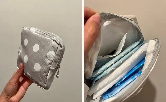 "Wife and I were out and about today. Her lady time started unexpectedly and she wasn’t prepared. I was able to run to my truck and grab this small bag I keep stocked with hygiene products and midol." - <span Style="Font:inherit;color:#808080"> yeaahh_no</Span>