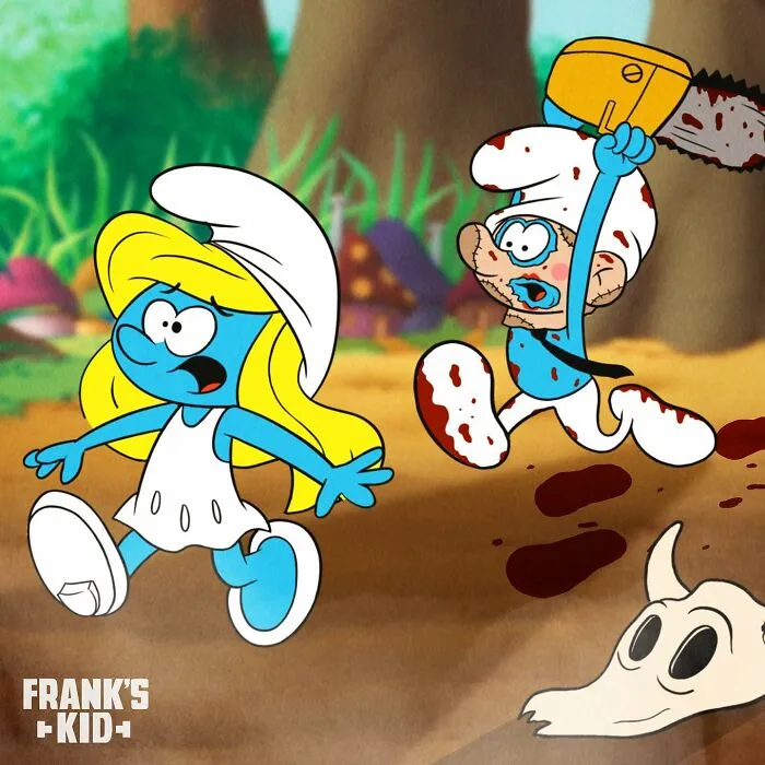 Childhood Cartoons Meet Horror: Artist’s Darkly Nostalgic Artwork Will Haunt Your Memories (32 Pics)