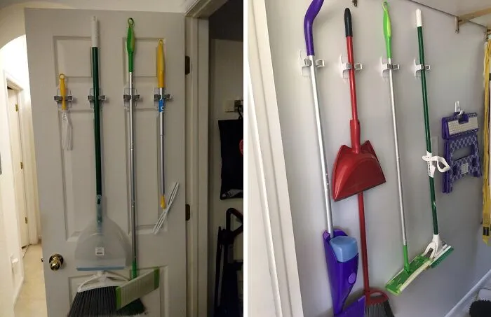 Taming The Wild Mop And Broom Jungle In Your Closet? This <a Style="Display:inline;" Href="Https://Www.amazon.com/Dp/B01g1y42h0?ascsubtag=7697420%2c15%2c30%2cd%2c0%2c0%2c0%2c900%3a2%3b974%3a3%3b1125%3a3%3b1338%3a1%2c47916525%2c0%2c0&ie=utf8%25252c0%252c0%2c0&btn_ref=srctok-9e610774a2bfb630&th=1&linkcode=ll1&tag=bphippopotamus-20&linkid=c9869035bd9eae2b2709730109fc93cd&language=en_us&ref_=as_li_ss_tl" Target="_blank"><span Style="Font: Inherit; Color: #d74b1f;"> Wall Mount Broom And Mop Holder</Span> Will Bring Order To The Chaos And Free Up Some Valuable Floor Space