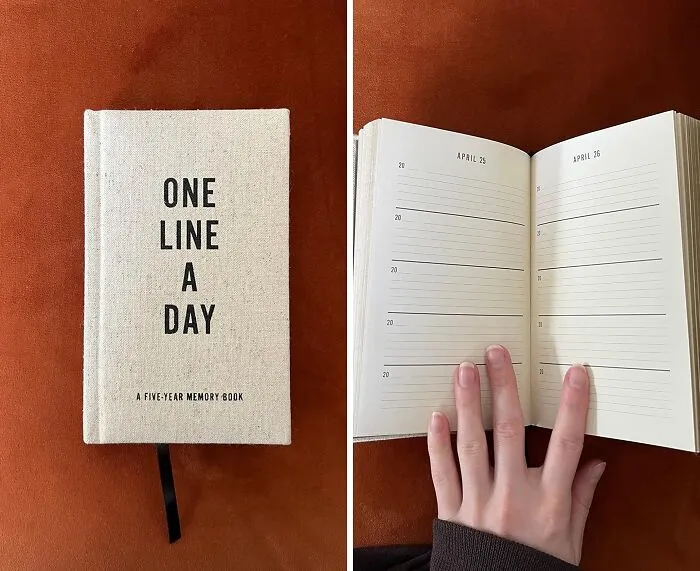 Forget Your Messy Journals, This   <a Style="Display:inline;" Href="Https://Www.amazon.com/Canvas-One-Line-Day-Five-Year/Dp/1452174792?&linkcode=ll1&tag=bplamb-20&linkid=091ef0ac160dba584bc566485b095cd5&language=en_us&ref_=as_li_ss_tl" Target="_blank"><span Style="Font: Inherit; Color: #d74b1f;"> Canvas One Line A Day Memory Book</Span> Will Turn Even Your Most Mundane Thoughts Into A Masterpiece