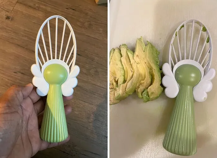 Say "Holy Guacamole" To Perfectly Sliced Avocados Every Time! This   <a Style="Display:inline;" Href="Https://Www.amazon.com/Dp/B0bl578nfs?asc_item-ID=amzn1.ideas.2jcj398dq369t&linkcode=ll1&tag=bpmole-20&linkid=516433815c9cf4d9a5fd114f92fe967e&language=en_us&ref_=as_li_ss_tl" Target="_blank"><span Style="Font: Inherit; Color: #d74b1f;"> Avocado Slicer</Span> Is The Kitchen Gadget That'll Make You An Avo-Pro