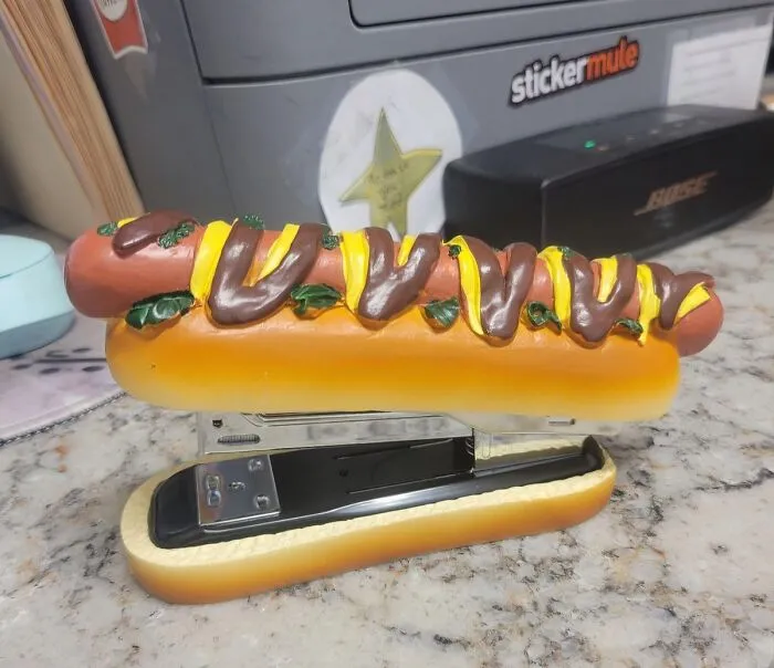 Forget Boring Office Supplies, This   <a Style="Display:inline;" Href="Https://Www.amazon.com/Elikai-Stapler-Staples-Hot-Dog/Dp/B0bv7frd43?crid=2a3kn2j69pmup&dib=eyj2ijoimsj9.kmgdmwld_31ihpc3f1kbksj-088yzie4fkf5yu_gtqahibkewrrnqo6n2yoq7srnukd3v54tww4gsfiz_te9y-Ylvsajfrbyqrhoft8sdw3phe8nnr156mmblfjm1b-C-Qbptmawn0hf2f2m3dpumzdxz1a24oojao6xh7d1__y7uvgrs7xqdr0m-R48d9s0jgsbwz1utkr2uywpxd5lbtevx_zlzh9gga6ose2gsbwzobwr8a0hucmnmnkwqpo9pzskyr6jlbi-1jtqga4sfuxpm3-2grptyt8yrsixkjc.wcqhnyctwphslwa6khkjbhgkbki2dsks3sqdbcvazxu&dib_tag=se&keywords=office+gag+gifts+for+coworkers+funny&qid=1726575802&sprefix=gag+office%2caps%2c962&sr=8-1-Spons&sp_csd=d2lkz2v0tmftzt1zcf9hdgy&psc=1&linkcode=ll1&tag=bpkoala-20&linkid=6fece546337d5acf2edda7a200cb54cf&language=en_us&ref_=as_li_ss_tl" Target="_blank"><span Style="Font: Inherit; Color: #d74b1f;"> Hot Dog Stapler</Span> Is The Real Wiener! 