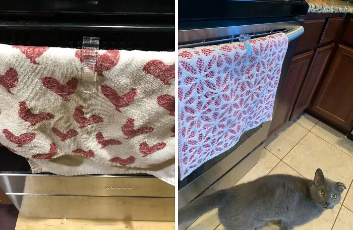 Towels Always Slipping And Sliding? These   <a Style="Display:inline;" Href=" Https://Www.amazon.com/Dp/B08my7tksh?ascsubtag=7667052%2c4%2c38%2cd%2c0%2c0%2cbf-Coll-Problem%2c900%3a2%3b974%3a3%3b1125%3a1%3b1338%3a1%2c46718875%2c0%2c0%2c0&btn_ref=srctok-Da1046031c54b432&linkcode=ll1&tag=bpgoat-20&linkid=253e005499d90153002133d3bca416ca&language=en_us&ref_=as_li_ss_tl " Target="_blank"><span Style="Font: Inherit; Color: #d74b1f;"> Towel Clips</Span> Will Keep Them In Place, Even If You're Doing The Kitchen Macarena