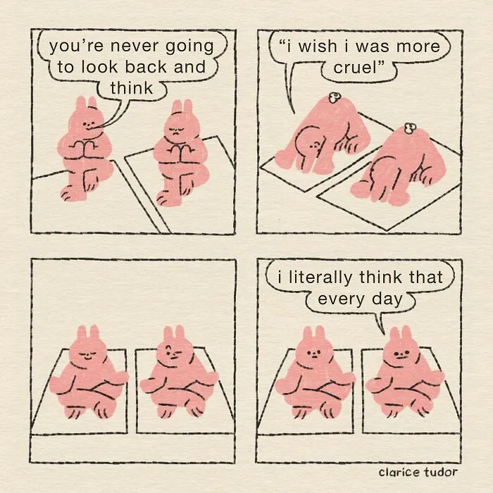 Snarky British Humor Delivered Through Sassy Pink Rabbits By Clarice Tudor (30 Pics)