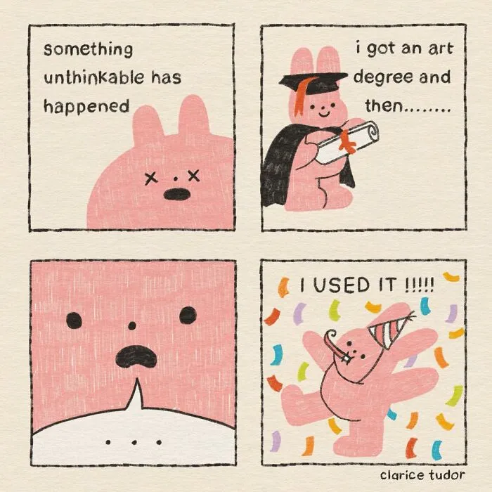 Snarky British Humor Delivered Through Sassy Pink Rabbits By Clarice Tudor (30 Pics)