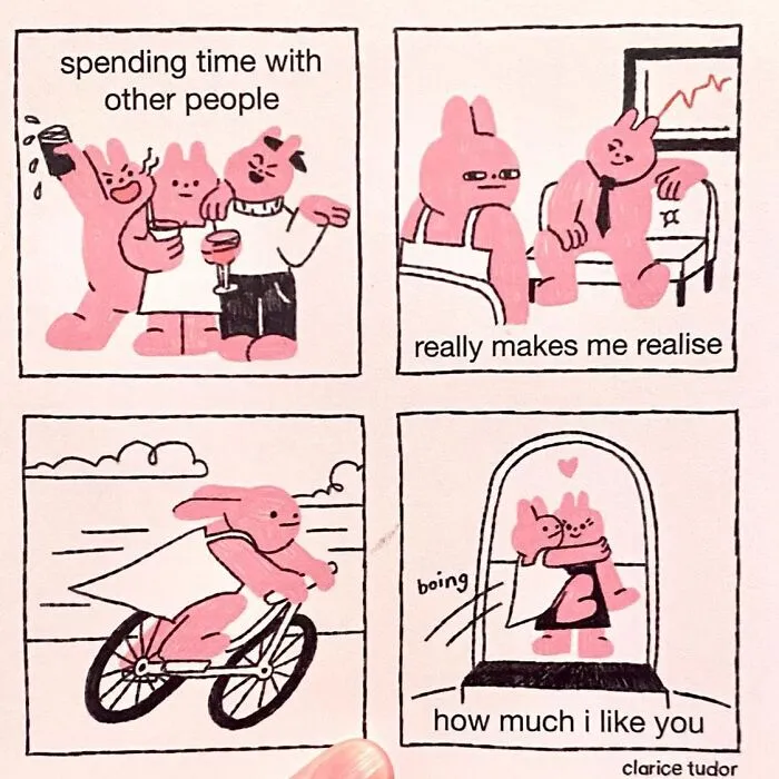 Snarky British Humor Delivered Through Sassy Pink Rabbits By Clarice Tudor (30 Pics)