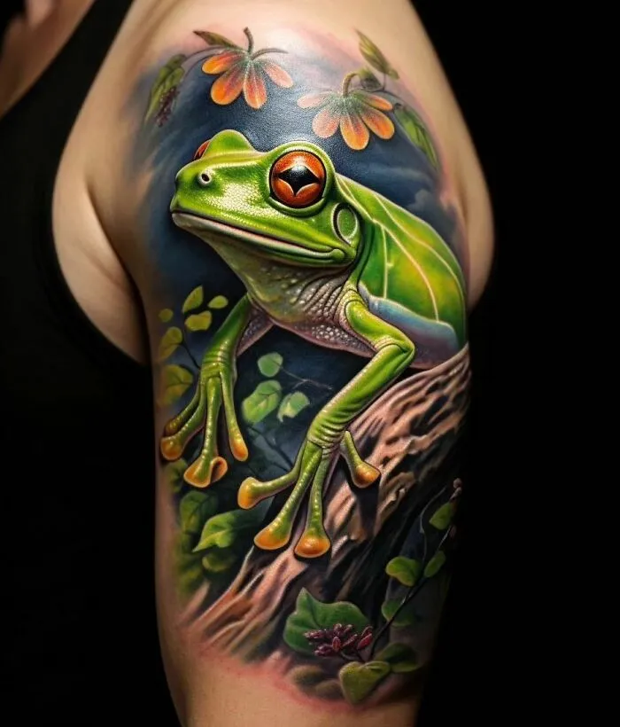 50 Adorable, Creative And Just Awesome Frog Tattoos To Send To Your Favorite Tattoo Artist