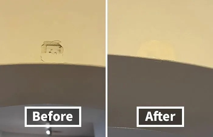 Oops, Did Someone Accidentally Punch A Hole In The Wall? No Worries, This   <a Style="Display:inline;" Href=" Https://Www.amazon.com/Erase-Hole-Acoustic-Ceiling-Putty/Dp/B000bucwb4?crid=3q3dkwxdh2uo7&keywords=erase-A-Hole&qid=1653754681&sprefix=erase-A-Hole%2caps%2c74&sr=8-1&th=1&ascsubtag=srctok-3bbcf21bf5a36b4b&btn_ref=srctok-3bbcf21bf5a36b4b&linkcode=ll1&tag=bpcrow-20&linkid=d3488f52f5f6fe7c5543d69fbc41ed97&language=en_us&ref_=as_li_ss_tl" Target="_blank"><span Style="Font: Inherit; Color: #d74b1f;"> Drywall Repair Putty</Span> Will Have It Looking Like New Faster Than You Can Say "Oops!"
