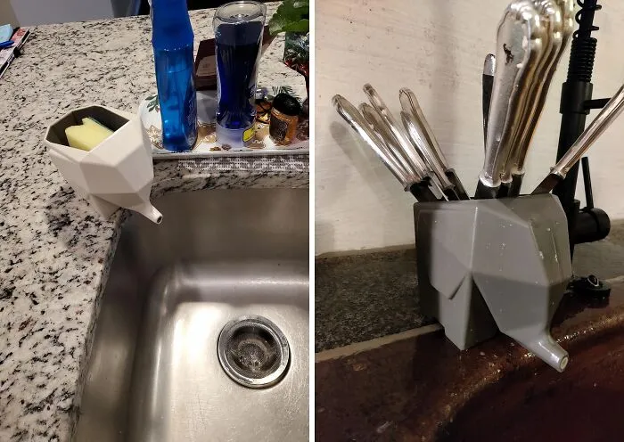 Finally, A Cutlery Holder That Doesn't Make You Play Jenga Every Time You Need A Fork. This   <a Style="Display:inline;" Href=" Https://Www.amazon.com/Dp/B00i9c6dxo?asc_item-ID=amzn1.ideas.a3cag4ei0n75&th=1&linkcode=ll1&tag=bpgoat-20&linkid=af85cbf1468e8fd775a721b8cfe3dc49&language=en_us&ref_=as_li_ss_tl " Target="_blank"><span Style="Font: Inherit; Color: #d74b1f;"> Cutlery Holder & Drainer</Span> Keeps Everything Organized And Dry