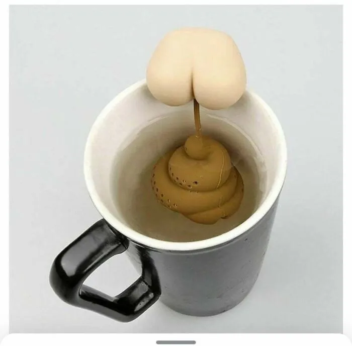 "Reusable “Poopy Shaped” tea infuser $7.99" - <span Style="Font:inherit;color:#808080"> inkzillathevampsquid</Span>