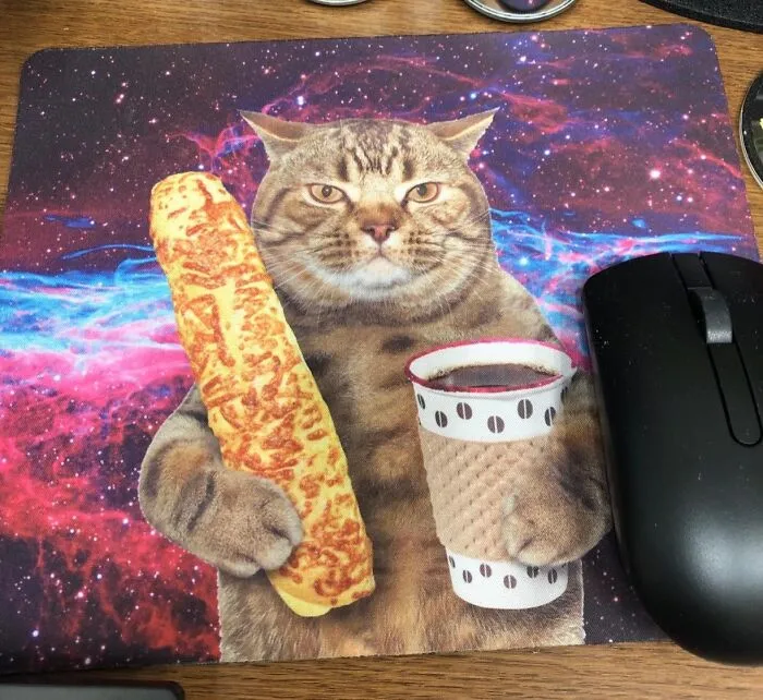 This <a Style="Display:inline;" Href="Https://Www.amazon.com/Smooffly-Mousepad-Rectangle-Computers-Accessories/Dp/B07tlxq1tm?crid=25sojm5mlzv58&dib=eyj2ijoimsj9.z56s_8mg_mtmd7sbpyeaseezq_v1_77n7hx-0tauvjywd3g5ssuqdx5qywgumqoixdomkuxhtuvliscoimupvylogfocdl_u4-C3gmi3oih8befrppejaq3qdslmg96enyonijyma9ychskxv9ok19gfdrmajr0od9dvswlvwuwglazwhvtqekrgnuynrzazphuf3tfx8qb_y6z6es06goxpcjvuoiz3eifj2pgpn_9a-9mhu5durswb1lu5hillznfgbbdlxdkoascagzlsgeaanzo8v3tfja6a8rejto4.s9n4b1bch3gd5uzgsyrlbugdubwinjnz05ihlw13nra&dib_tag=se&keywords=funny%2bmouse%2bpad&qid=1726801099&sprefix=funny%2bmouse%2bpa%2caps%2c552&sr=8-3-Spons&sp_csd=d2lkz2v0tmftzt1zcf9hdgy&th=1&linkcode=ll1&tag=bpjaguar-20&linkid=ba53e931b2389972d8e4775a8f588e3d&language=en_us&ref_=as_li_ss_tl" Target="_blank"><span Style="Font: Inherit; Color: #d74b1f;"> Cat Mousepad</Span> Is Proof That Even Intergalactic Felines Need Their Caffeine And Carbs To Fuel A Productive Workday