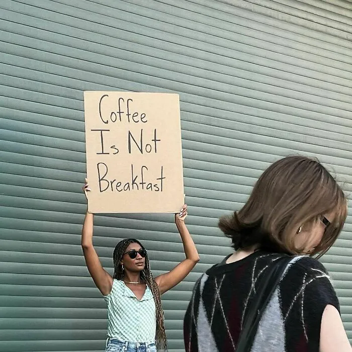 45 Times “Dudette With Sign” Did Everyone A Public Service And Protested Irritating Things (New Pics)