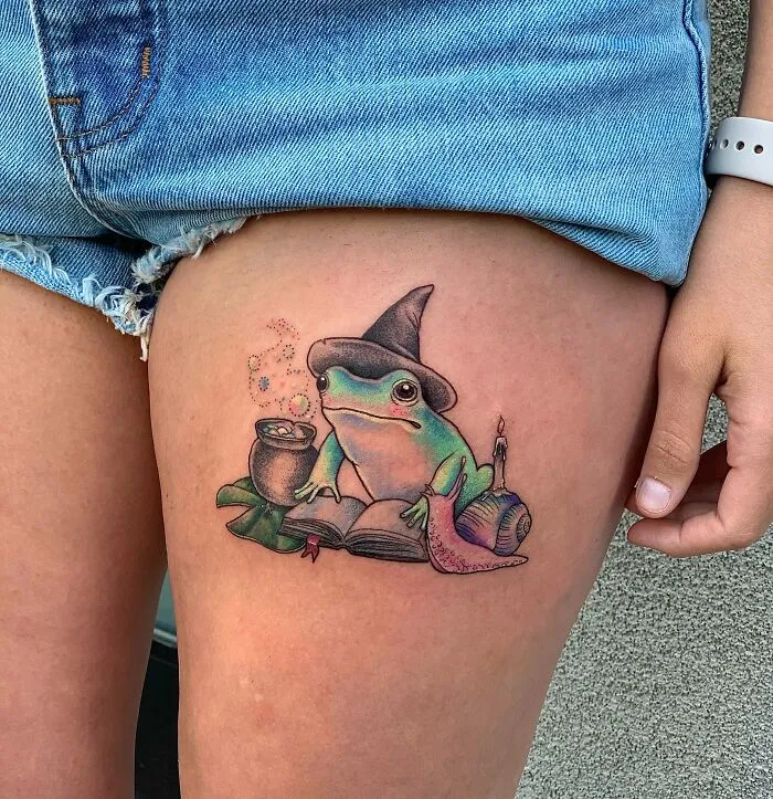 50 Adorable, Creative And Just Awesome Frog Tattoos To Send To Your Favorite Tattoo Artist