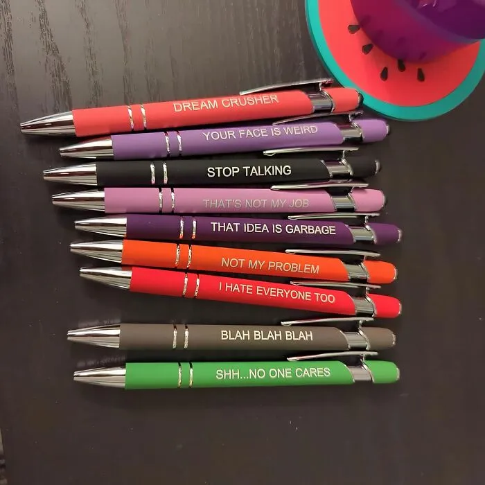 Forget Boring Blue Ink! These   <a Style="Display:inline;" Href="Https://Www.amazon.com/Pasisibick-Inspirational-Ballpoint-Encouraging-Scriptures/Dp/B0bk53dw9n?ie=utf8&th=1&linkcode=ll1&tag=bpibis-20&linkid=d34c3ce0cadf14cbe53538c7f4478936&language=en_us&ref_=as_li_ss_tl " Target="_blank"><span Style="Font: Inherit; Color: #d74b1f;"> Sarcastic Ballpoint Pens</Span> Are The Witty Writing Companions Your Notes Deserve