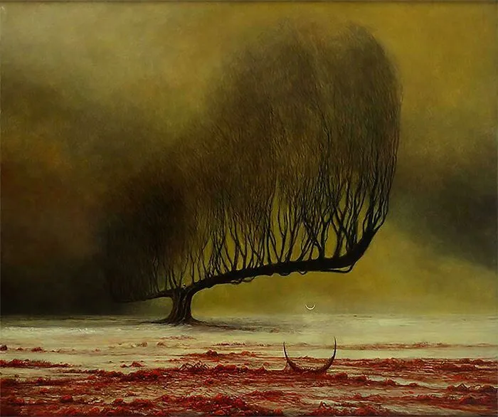 Untitled - Nightmare Tree By Zdzislaw Beksinski