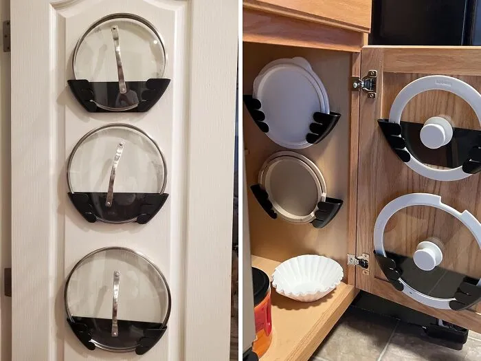 These <a Style="Display:inline;" Href="Https://Www.amazon.com/Universal-Pot-Lid-Organizer-Cabinet/Dp/B0bsh29cn1?ie=utf8&th=1&linkcode=ll1&tag=bparmadillo-20&linkid=a4118e94f678e4e5e7f17cd77e7ac208&language=en_us&ref_=as_li_ss_tl" Target="_blank"><span Style="Font: Inherit; Color: #d74b1f;"> Wall Mount Pot Lid Organizers</Span> Will Keep Everything Neatly Stored And Easily Accessible, So You Can Spend Less Time Searching And More Time Cooking Up A Storm