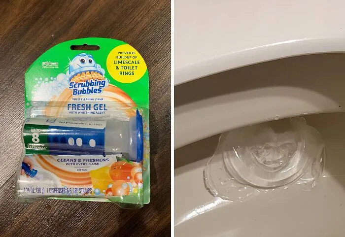 Toilet Cleaning Just Got A Whole Lot Less Hands-On!  These   <a Style="Display:inline;" Href="Https://Www.amazon.com/Dp/B01fx5h9n2?ascsubtag=7724550%2c18%2c36%2cd%2c0%2c0%2c0%2c900%3a2%3b974%3a3%3b1125%3a1%3b1338%3a1%2c0%2c0%2c0%2cboredpanda&btn_ref=srctok-B5f290607ddc58d4&linkcode=ll1&tag=bpfish-20&linkid=d2a83f79a09fff893cb1f45284488392&language=en_us&ref_=as_li_ss_tl" Target="_blank"><span Style="Font: Inherit; Color: #d74b1f;"> Fresh Gel Toilet Bowl Cleaning Stamps</Span> Will Keep Your Throne Sparkling And Smelling Fresh With Every Flush