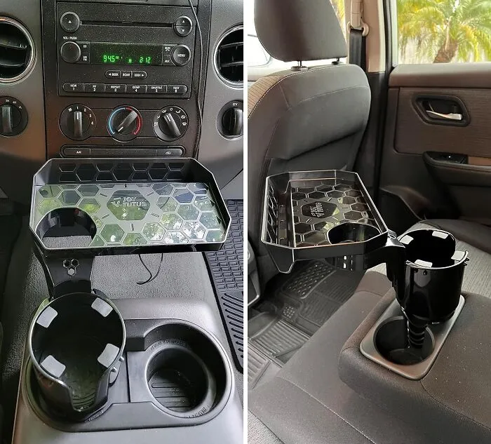 Your Super-Sized Iced Latte Is About To Have A Comfy Throne. This <a Style="Display:inline;" Href="Https://Www.amazon.com/Dp/B086hlgjyr?asc_item-ID=amzn1.ideas.1i2cakmaozu4v&th=1&linkcode=ll1&tag=bpgoose-20&linkid=7f9e618c3fbc81d88b190f3534901adf&language=en_us&ref_=as_li_ss_tl" Target="_blank"><span Style="Font: Inherit; Color: #d74b1f;"> Car Cup Holder Expander</Span> Handles Your Giant Drinks (And Snacks) With A 360° Spin!