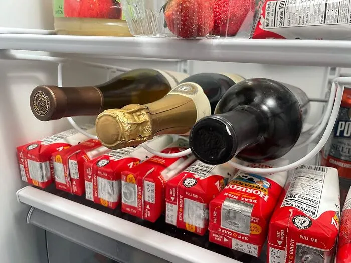 Finally, A Way To Keep Your Vino From Rolling Around Like A Bowling Ball In Your Fridge!  This   <a Style="Display:inline;" Href="Https://Www.amazon.com/Sorbus-Refrigerator-Bottles-Favorite-Universal/Dp/B01c7je0r0?ie=utf8&linkcode=ll1&tag=bpwombat-20&linkid=63e08e8ed157ce28a2e419fb33c16c75&language=en_us&ref_=as_li_ss_tl" Target="_blank"><span Style="Font: Inherit; Color: #d74b1f;"> Fridge Wine Rack</Span> Will Keep Your Bottles Organized And Chilled To Perfection