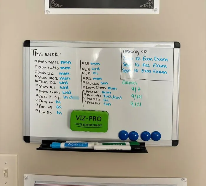 "Buy a whiteboard to sketch out things when your mind starts going into overdrive" - <span Style="Font:inherit;color:#808080"> bkmilli</Span>
