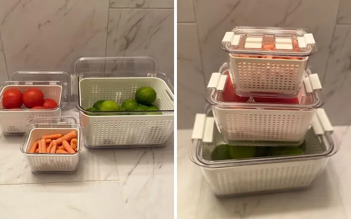 Wilted Lettuce? Soggy Strawberries? Not Anymore! These   <a Style="Display:inline;" Href="Https://Www.amazon.com/Luxear-Container-Containers-Partitioned-Refrigerator-White/Dp/B08l3dkhxt?ie=utf8&th=1&linkcode=ll1&tag=bpwombat-20&linkid=172ff32129308403d6dd6645c6a9ac11&language=en_us&ref_=as_li_ss_tl" Target="_blank"><span Style="Font: Inherit; Color: #d74b1f;"> Fresh Containers</Span> With Their Clever Double Layer And Ventilation Holes Will Keep Your Produce Crisp And Delicious For Days