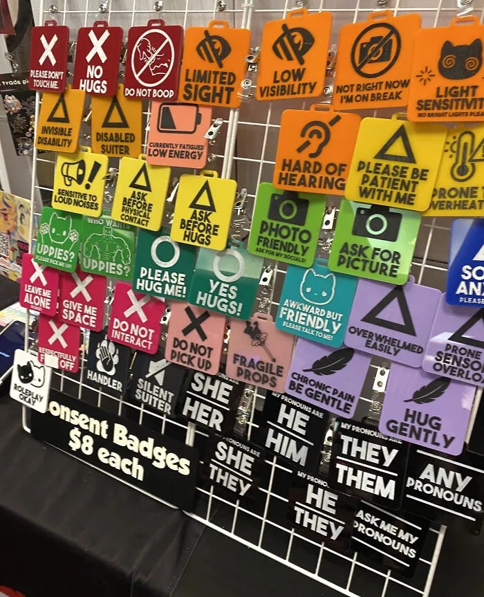 This Rack Of Consent Badges At A Furry Convention