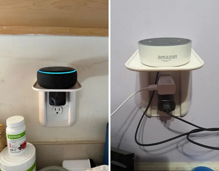 Alexa, Play 'Space Oddity' Because This Shelf Is Out Of This World!" This   <a Style="Display:inline;" Href="Https://Www.amazon.com/Dp/B07c757ssy?ascsubtag=7733190%2c1%2c37%2cd%2c0%2c0%2cbf-Web-Hf%2c900%3a2%3b974%3a1%3b1125%3a2%3b1338%3a1%2c0%2c0%2c0%2c0&btn_ref=srctok-96a3489a4d4121a4&th=1&linkcode=ll1&tag=bpboar-20&linkid=2e54c213e519b9183ae5618bef975c83&language=en_us&ref_=as_li_ss_tl" Target="_blank"><span Style="Font: Inherit; Color: #d74b1f;"> Outlet Shelf</Span> Is The Perfect Perch For Your Smart Home Devices, Freeing Up Counter Space For More Important Things
