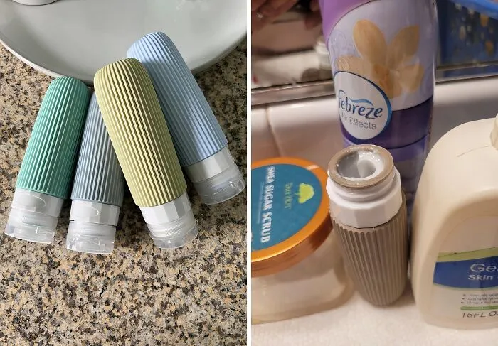 Stop Fumbling With Tiny Hotel Shampoos And Bring Your Own <a Style="Display:inline;" Href="Https://Www.amazon.com/Dp/B0byrhdpk9?asc_item-ID=amzn1.shoppablemedia.v1.fe637845-C4b3-4346-9704-E9936adb9427&linkcode=ll1&tag=bpowl-20&linkid=833263c33a48210b49cc7f71448a3b65&language=en_us&ref_=as_li_ss_tl" Target="_blank"><span Style="Font: Inherit; Color: #d74b1f;"> Silicone Travel Bottles</Span> That Are Way Easier To Use (And Cuter!) 