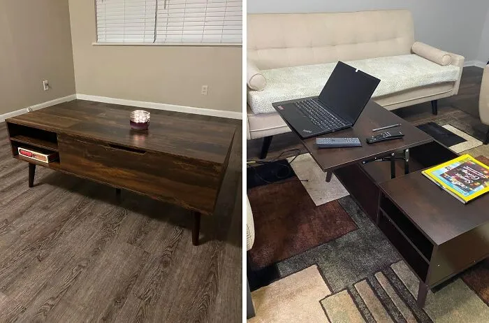 Finally, A Coffee Table That's As Multi-Talented As You Are! This <a Style="Display:inline;" Href="Https://Www.amazon.com/Wlive-Compartment-Adjustable-Storage-Tabletop/Dp/B084zh1lyn?crid=38krr6cz30ivh&dib=eyj2ijoimsj9.wkvg6r3iy8jtocovm58_b68su8hef642octzbdwl2vcvwqz0ntij0bp8xhctityawtprea6becpd9ft_jjufiy5aoemhywwf3-1pylccb4sfdonyippq2wm0vg1hilsx9dd3uch7lyfrl99ynqei4lwpc0ewshoes9v8kl0qjjpfbm3feihovl_s2-5tunwpa3cxo-Ibr3v9zky0tm-R1ryn9diiy3xerwpqiujxfu-Szpn7mq6qdvprc_twnzq1c84cn-Z9xqlrs1swkfsccka1ceedi33gyblbu8fazpi.zpoch--5qwbobqrnvvkoqkd34rc6qoodwxhruobvvo0&dib_tag=se&keywords=wood+lift+top+coffee+table&qid=1727252913&s=home-Garden&sprefix=wood+lift+top+coffee+table%2cgarden%2c211&sr=1-4&linkcode=ll1&tag=bparmadillo-20&linkid=cc590ce96802a68367004feba5eb9735&language=en_us&ref_=as_li_ss_tl" Target="_blank"><span Style="Font: Inherit; Color: #d74b1f;"> Lift-Top Coffee Table</Span> Transforms Into A Workspace, Dining Table, And Secret Storage Stash In A Snap