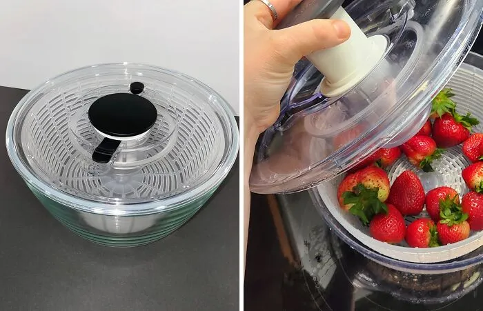 Salad So Dry, It'll Make The Sahara Jealous. This <a Style="Display:inline;" Href="Https://Www.amazon.com/Dp/B00004ockr?asc_item-ID=amzn1.ideas.34ikcqb0romth&th=1&linkcode=ll1&tag=bpant-20&linkid=7ffb808a97a7681d85cba56db60dc8d3&language=en_us&ref_=as_li_ss_tl" Target="_blank"><span Style="Font: Inherit; Color: #d74b1f;"> Large Salad Spinner</Span> Is The Key To Crisp, Crunchy Greens And No More Soggy Salads