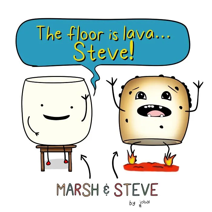 My 10 One-Panel Comics Featuring Two Marshmallows