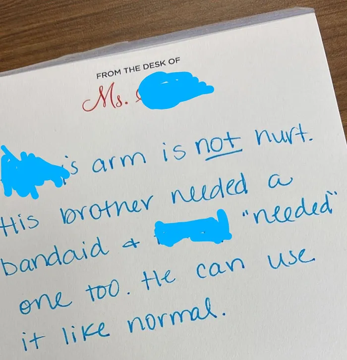 My Wife Had To Write A Not-Sick Note For School