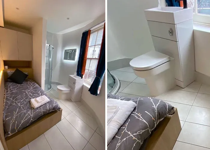 Looking For An Airbnb In London. Did Someone Really Just Put A Bed In Their Bathroom?