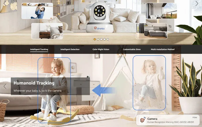 "This security camera can detect all humanoid creatures like aliens, trolls, goblins, and your children" - <span Style="Font:inherit;color:#808080"> cinemamama</Span>
