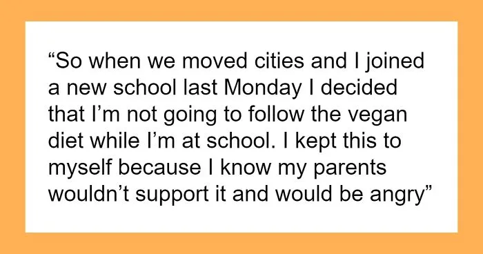 Teen Gets A Huge Lecture For Daring To Break His Vegan Diet And Trying Pizza With Cheese At School