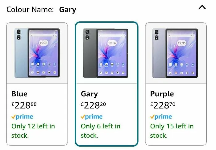 "What colour would you like your tablet: Blue, Purple or Gary?!" - <span Style="Font:inherit;color:#808080"> mittfh</Span>