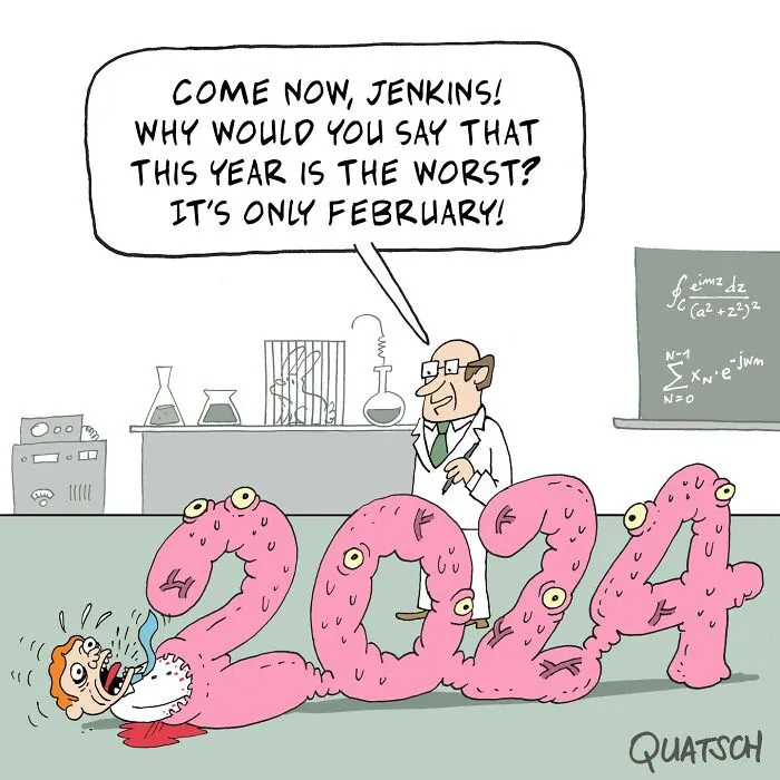20 Absurd And Witty Comics Depicting Ridiculous Situations By Quatsch (New Pics)