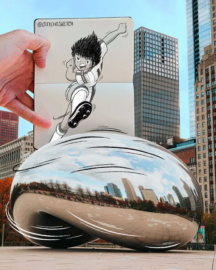 Artist Transforms Reality Into Art With These Mind-Bending Sketch-Photo Combinations (43 New Pics)