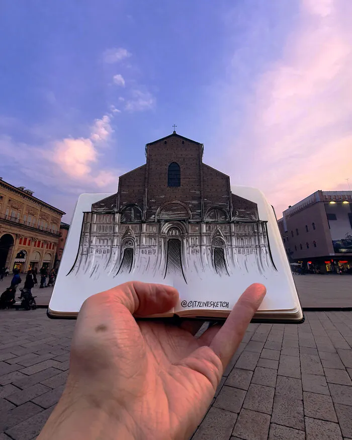 Artist Transforms Reality Into Art With These Mind-Bending Sketch-Photo Combinations (43 New Pics)