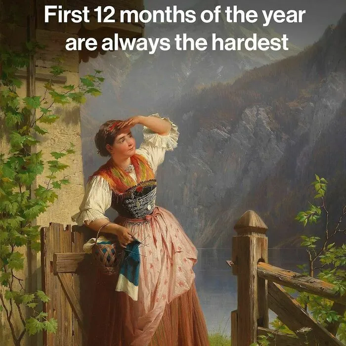 30 Relatable Memes That Combine Classical Art With Situations From Modern Life